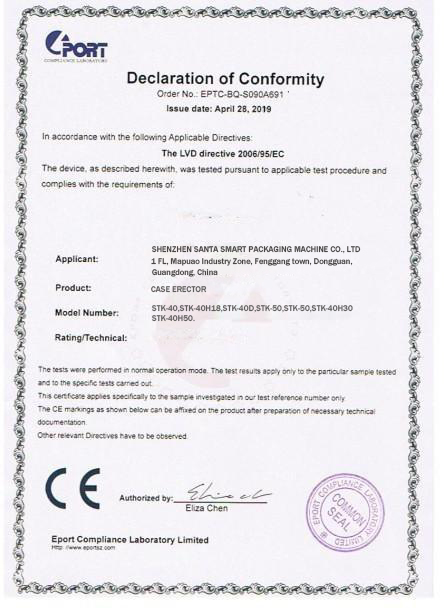 CE CERTIFICATE